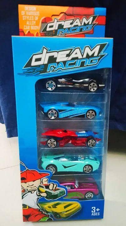 5-Piece Metal Die Cast Racing Car Set for Kids