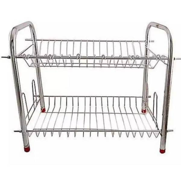 Stainless Steel 2-Tier Crockery Stand for Space Efficiency and Durability
