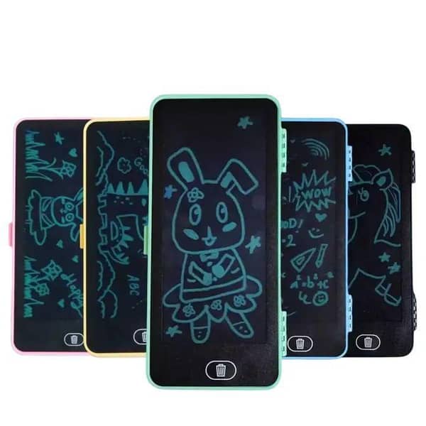 LCD Drawing Pen Case for Easy Writing with Eye Protection and Lock Screen - Large Space and One-Key Erase (Random Color)