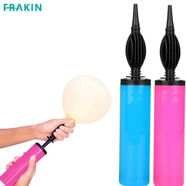 Handheld Plastic Balloon Pump - Inflator for Party and Birthday Balloons in Assorted Colors