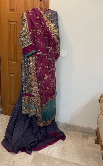 Fancy Marium and Maria medium 3 piece long shirt with sharara