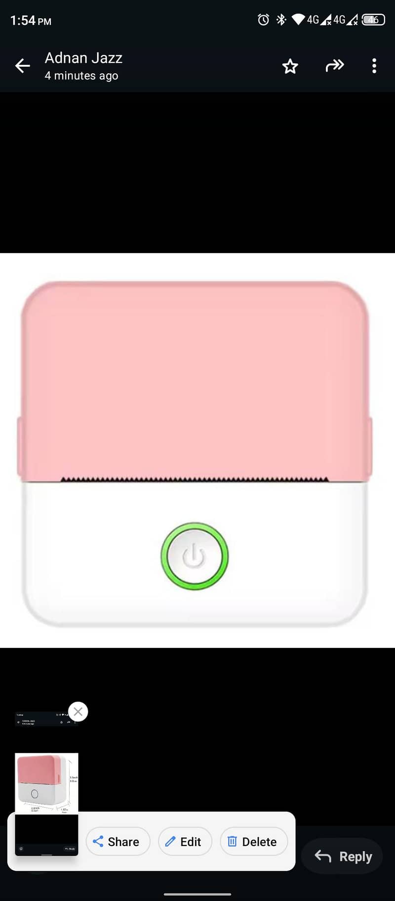 Thermal Printer Wireless Bluetooth Connection 0