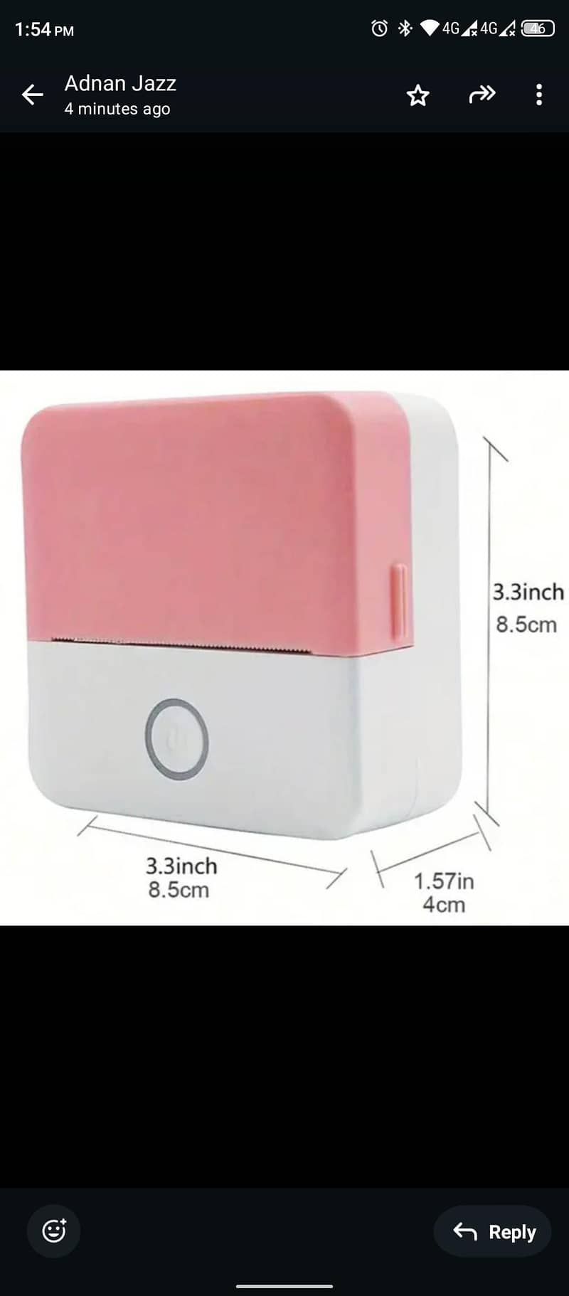 Thermal Printer Wireless Bluetooth Connection 1