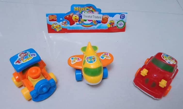 3 PC Friction Cars Toy set For Kids