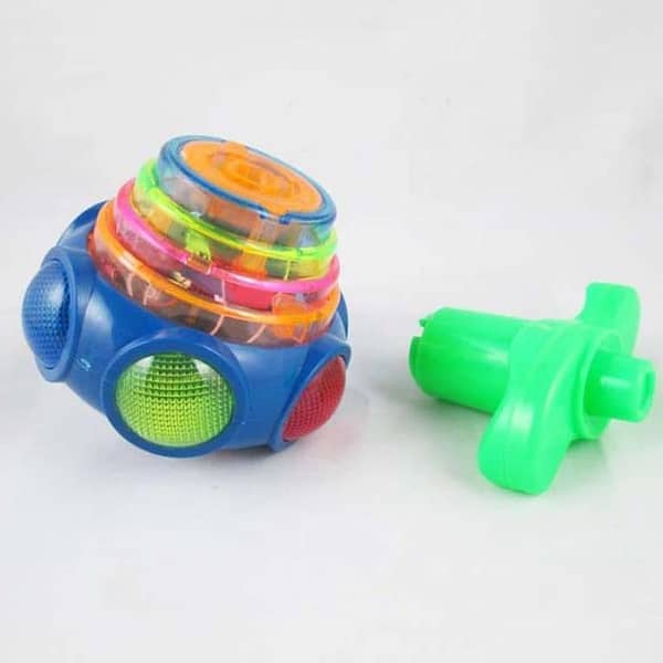 Flashing UFO Musical Spinning Top Set with Light and Music For kids