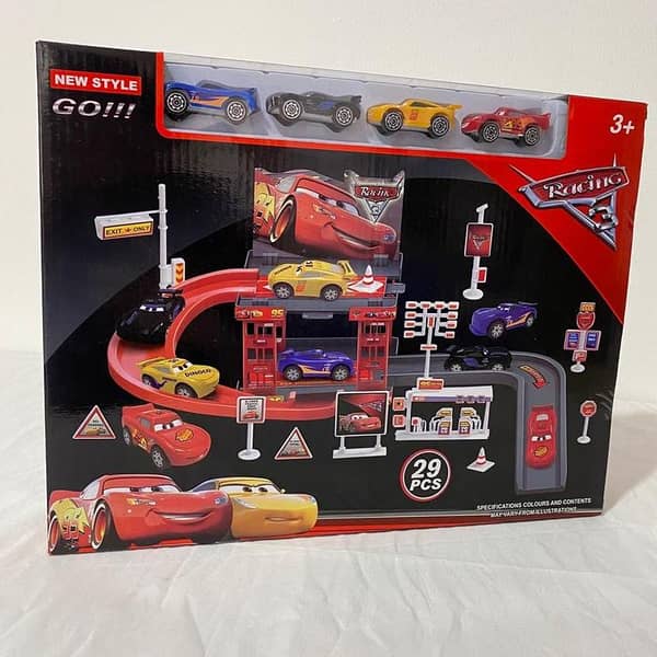 Mcqueen Garage Track Play Set - 29 Pcs