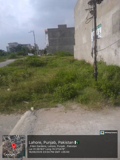 6.47 marla plot available in edden garden extension society D block