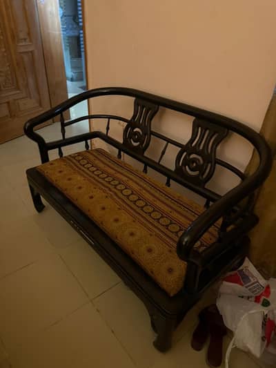 3 seater, 2 seater complete wodden sofa set for sale