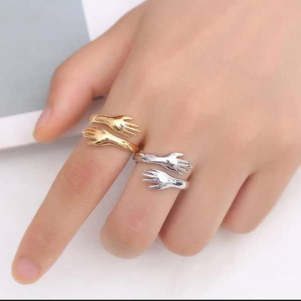 Adjustable Hug Rings for Girls - Love Couple Jewelry