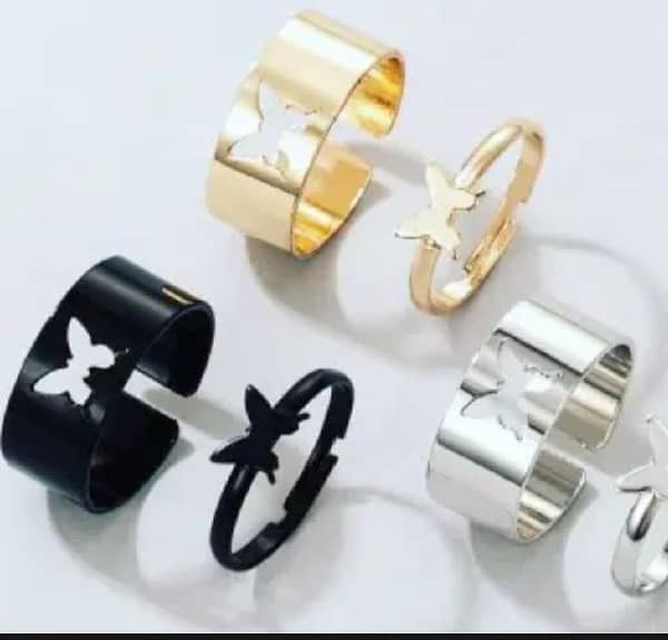 Couple's Butterfly Rings for Women - Engagement and Valentine Gift