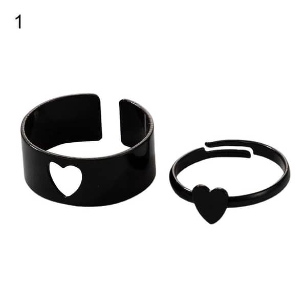 Trendy  Couple Rings For Girls And Women|Pack Of 2 Adjustable Couple Rings for Girls And Women|New Couple Matching Rings For Women And Men|Matching Rings For Best friends