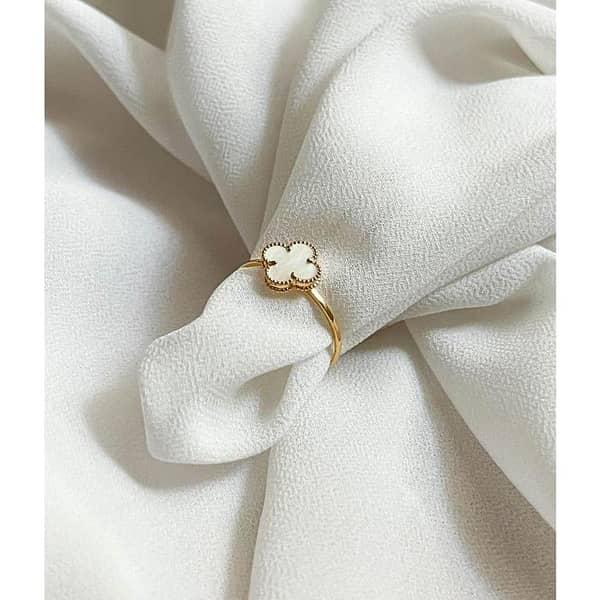 New Trendy Clover Adjustable Ring For Girls & Women. Premium Design And Quality. . Adjustable Rings For Girls