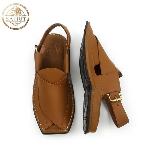 Premium Handmade Peshawari Chappal for Men - Classic Brown Leather Sandals with Comfort Sole from OUR BEST SELLER PRODUCT