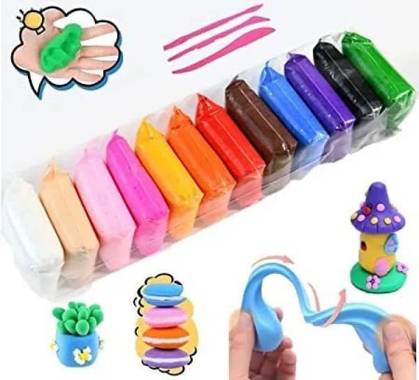 clay dough for kids air dry 12pcs