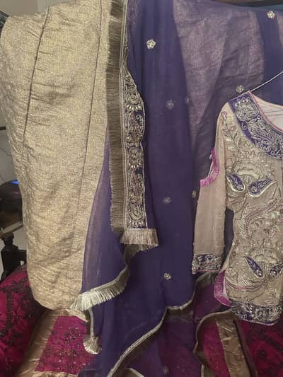 Beautiful Sharara set for mehndi Mayoon event