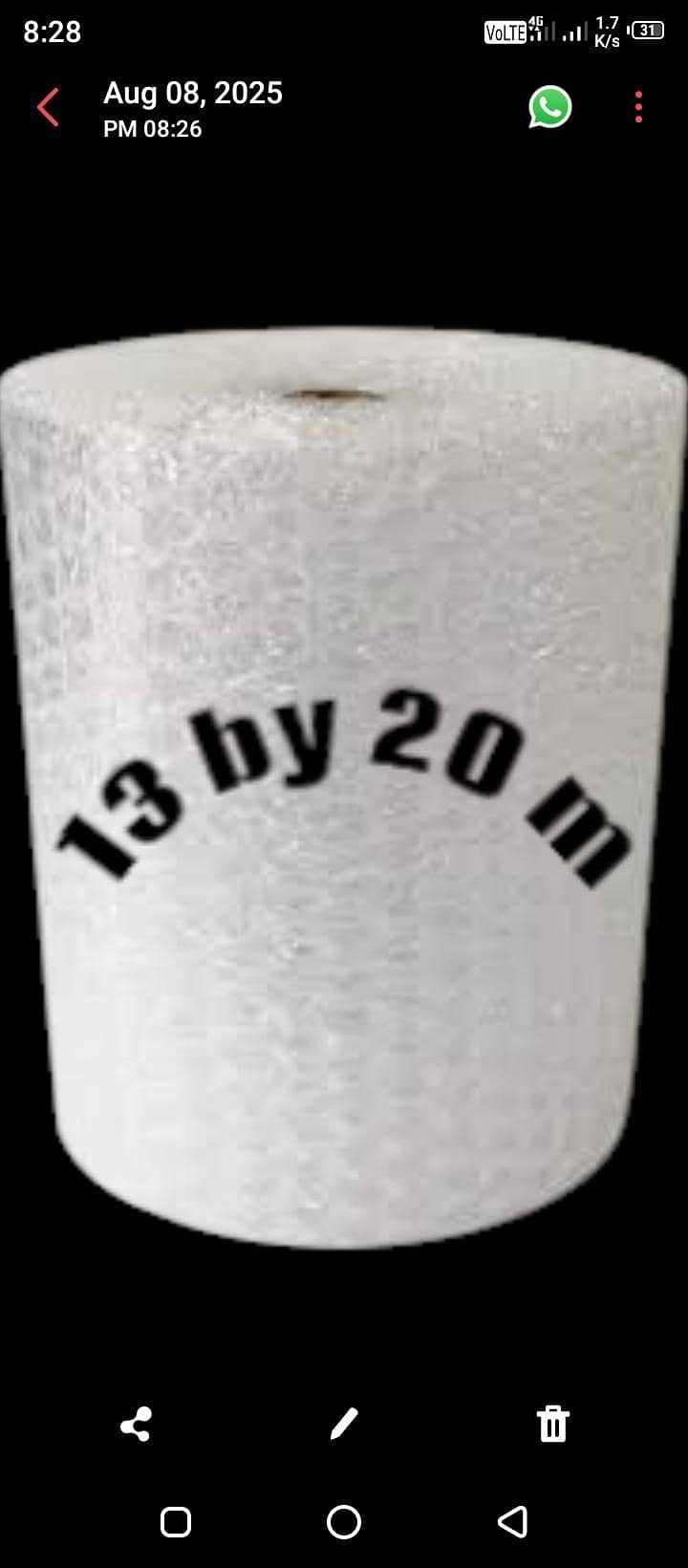 13 Inches Wide bubble wrap 1