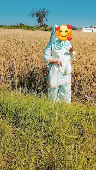 3 piece Aqua Colour Reshmi suit