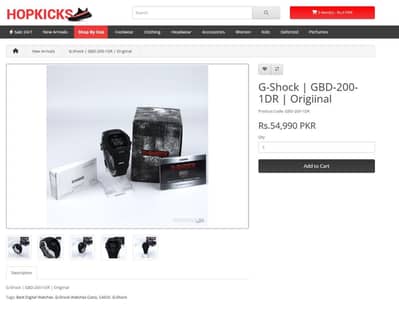 G shock GBD 200 black fresh import box fresh