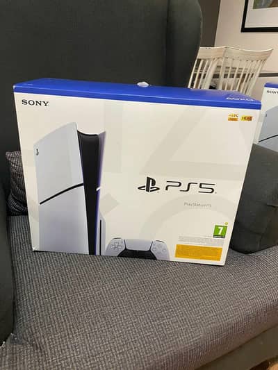 ps5 slim disc edition with box in warranty