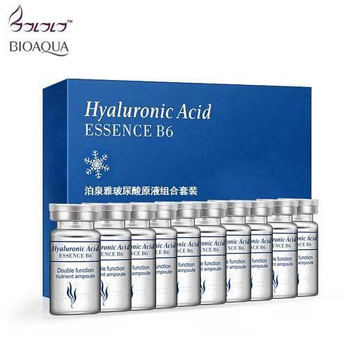Bio Hyaluronic Acid Essence B6 Moisturizing Anti-Wrinkle Facial Serum 5ml (Pack of 10)