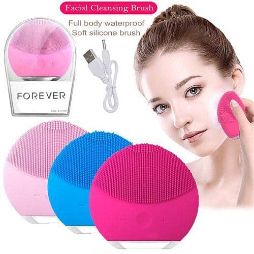 Forever Facial Massager Ultrasonic Electric Silicon Facial cleanser Brush in pakistan