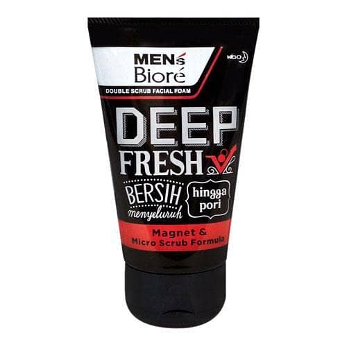 Biore Mens Deep Fresh Double Scrub Facial Foam 100g