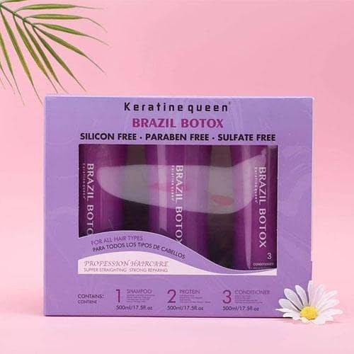 Keratine Queen Brazil Botox Protein Treatment Shampoo and Conditioner - 500ml Each in Pakistan