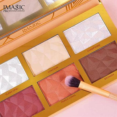 Imagic Vegan Highlighter Blush Palette: Long Lasting, Waterproof, and High Pigment