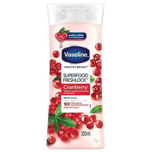 Vase-line Healthy Bright Superfood Freshlock Cranberry Body Lotion with Vitamin C 100ml
