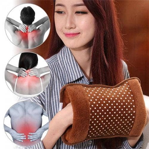 Electric Hot Water Bottle Heat Pad for Pain Relief - Multicolour