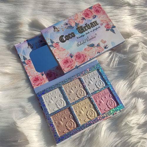 Coco Urban Rainbow Highlighter Palette - 6 Color Set in Pakistan