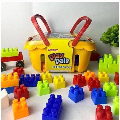 Play Pals 52-Piece Building Blocks Set for Kids
