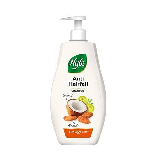 Nyle Naturals Anti-Hairfall Shampoo with Coconut Milk, Badam, and Amla - 400ml
