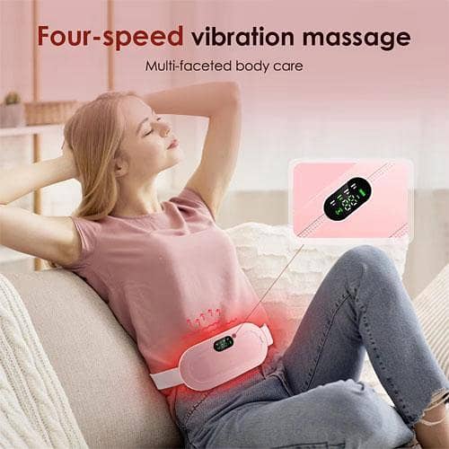 Rechargeable Electric Belt for Menstrual Cramp Relief and Heating for Waist and Abdominal Comfort