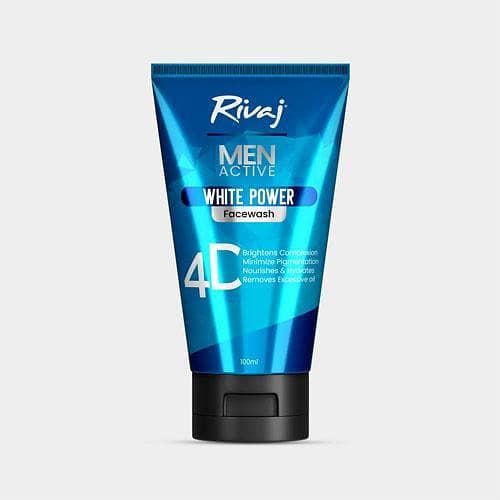 Ri-vaj Men Active White Power Face Wash 100ml in Pakistan