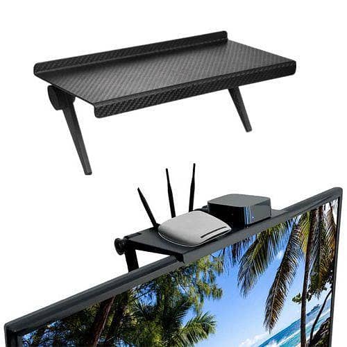 Adjustable TV Screen Top Shelf Rack Computer Monitor Desktop Display Stand TV Rack Router Storage Rack Holder in pakistan