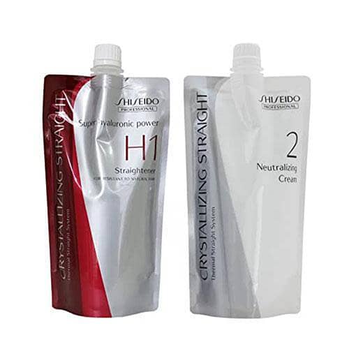Shiseido Professional Hair Rebonding Kit: Crystallizing Hair Straightener (H1) & Neutralizing Emulsion (2) in Pakistan