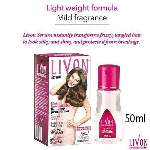 Livon Hair Serum with Vitamin E, 50ml - Damage Protection in Pakistan