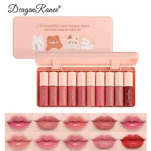 Dragon Ranee 10-Piece Pearl Light Lip Gloss Set for a Beautiful and Happy Time in Pakistan