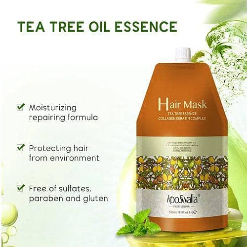 Kooswalla Tea Tree Collagen Keratin Complex Straightening Hair Mask 500ml - Available in Pakistan
