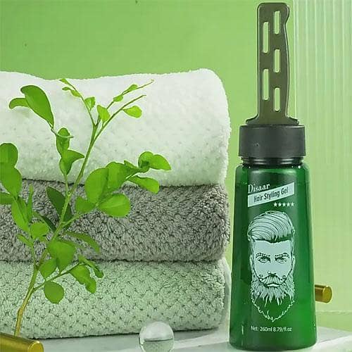 Disaar Men's Collagen Hair Styling Gel - Non-sticky with Strong Hold, 260ml