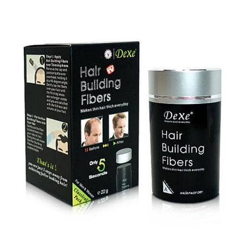 Dexe Hair Building Fiber Black&Dark Brown Color 22g for both men and women in pakistan