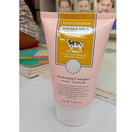 Double Milk Glutathione Complex Facial Cleanser 100g - Available in Pakistan