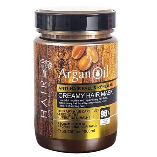 Keratin Argan Oil Creamy Hair Mask for Anti-Hair Fall & Renewal, 1000ml