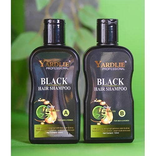 Yardlie Professional Hair Dye Shampoo Mixing Paste Natural Black 200ml with 100ml Mixer in Pakistan