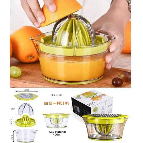 4-in-1 Acrylic Manual Juicer, Grater, and Separator in Pakistan