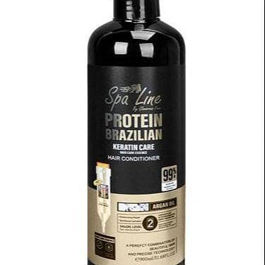 Spa Line Protein Brazilian Keratin Care Hair Conditioner 900ml - Straightening and Smoothing