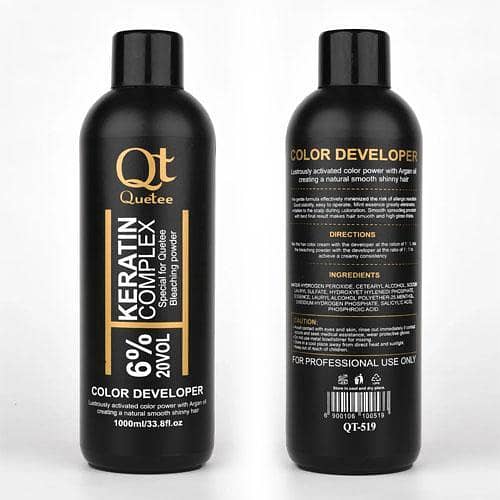 Quetee 1000ml Keratin Complex Bottle Bleaching Powder 6% (20VOL) for Hair Lightening in Pakistan