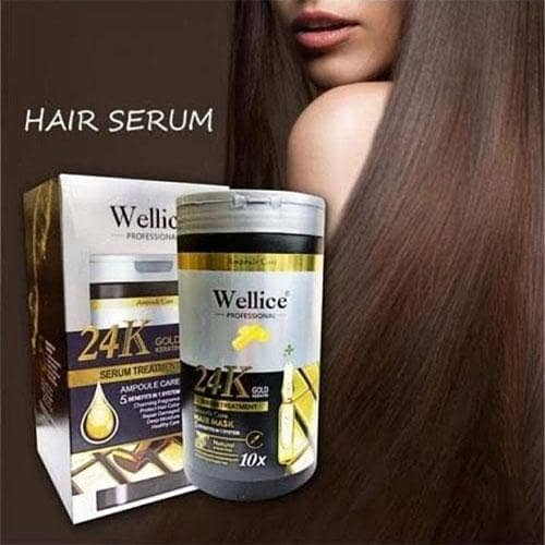 Wel-lice 24K Gold Keratin Serum Treatment Available in Pakistan