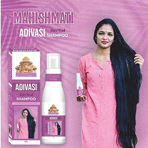 Mahishmati Adivasi Herbal Shampoo for Healthy Scalp and Hair Growth - Sulphate and Paraben Free - 100ml